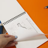 BAZIC 30 Ct. 8.5" X 11" Side Bound Spiral Sketch Book (1-PACK)
