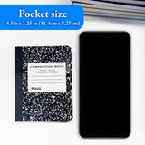 BAZIC 80 Ct. 4.5" x 3.25" Mini Marble Composition Book (2/Pack), pack of 24