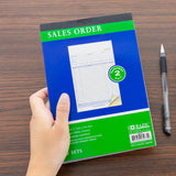 BAZIC 50 Sets 5 9/16" x 8 7/16" 2-Part Carbonless Sales Order Book, pack of 24