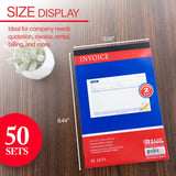 BAZIC 50 Sets 5 9/16" x 8 7/16" 2-Part Carbonless Invoice Book, pack of 24