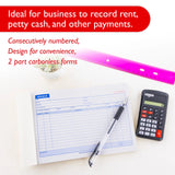 BAZIC 50 Sets 5 9/16" x 8 7/16" 2-Part Carbonless Invoice Book, pack of 24