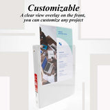 BAZIC 1" White 3-Ring View Binder w/ 2-Pockets (Case of 12)