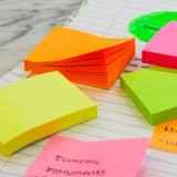 BAZIC 40 Ct. 3" X 3" Neon Stick On Notes (4/Pack), pack of 24