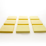 BAZIC 100 Ct. 3" X 3" Yellow Stick On Notes, pack of 24