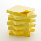 BAZIC 100 Ct. 3" X 3" Yellow Stick On Notes, pack of 24