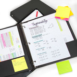 BAZIC 70 Ct. 3" X 3" Neon Lined Stick On Notes, pack of 24