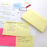 BAZIC 100 Ct. 3" X 5" Stick On Notes, pack of 24