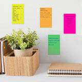 BAZIC 70 Ct. 3" X 5" Neon Stick On Notes, pack of 24