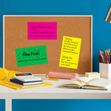 BAZIC 70 Ct. 3" X 5" Neon Stick On Notes, pack of 24