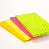 BAZIC 70 Ct. 3" X 5" Neon Lined Stick On Notes, pack of 24