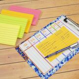 BAZIC 70 Ct. 3" X 5" Neon Lined Stick On Notes, pack of 24