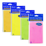 BAZIC 70 Ct. 3" X 5" Neon Lined Stick On Notes, pack of 24