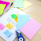 BAZIC 50 Ct. 4" X 6" Lined Stick On Notes, pack of 24