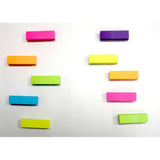 BAZIC 100 Ct. 0.5" X 1.75" Neon Page Markers (10/Pack), pack of 24