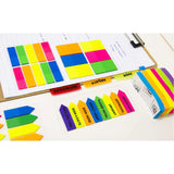 BAZIC 100 Ct. 0.5" X 1.75" Neon Page Markers (10/Pack), pack of 24