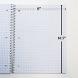 BAZIC Composition Book Graph Quad-Ruled 4-1" Spiral Notebook 100 Sheet, Drafting Blueprint Journal Comp Notebooks for Office School, 4 pack