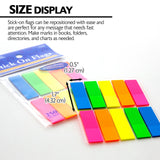 BAZIC 25 Ct. 0.5" X 1.7" Neon Color Coding Flags (10/Pack), pack of 24