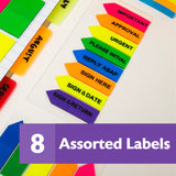 BAZIC 20 Ct. 0.5" X 1.7" Printed Arrow Flags (8/Pack), pack of 24