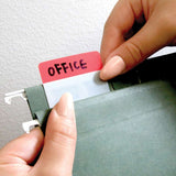BAZIC 5-Colors 2" x 1.5" Filing Tabs (30 Tabs/Pack), pack of 24