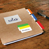 BAZIC 5-Colors 2" x 1.5" Filing Tabs (30 Tabs/Pack), pack of 24