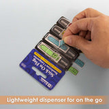 BAZIC 25 Ct. 0.5" x 1.7" Neon Color Printed Sign Here Flags w/ Dispenser (4/Pack), pack of 24