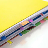 BAZIC 25 Ct. 0.5" x 1.7" Neon Color Printed Sign Here Flags w/ Dispenser (4/Pack), pack of 24
