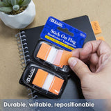 BAZIC 30 Ct. 1" x 1.7" Neon Color Standard Flags w/ Dispenser (2/Pack), pack of 24