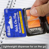 BAZIC 30 Ct. 1" x 1.7" Neon Color Standard Flags w/ Dispenser (2/Pack), pack of 24