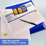 BAZIC 25 Ct. 1" x 1.7" Yellow Color Printed Sign Here Flags w/ Dispenser (2/Pack), pack of 24