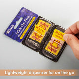 BAZIC 25 Ct. 1" x 1.7" Yellow Color Printed Sign Here Flags w/ Dispenser (2/Pack), pack of 24