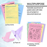 BAZIC 25 Ct. Pastel Color Multipurpose Paper, pack of 24