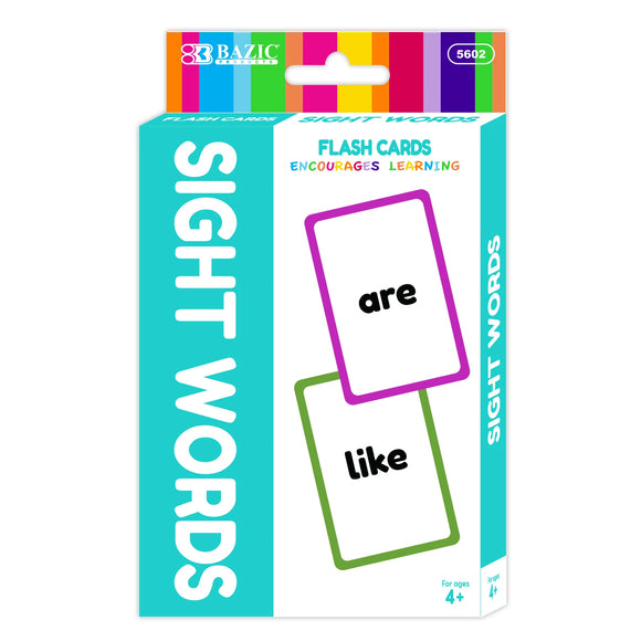 BAZIC Sight Word Flash Cards (36/Pack), pack of 24