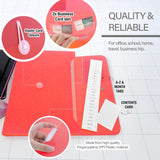 BAZIC 13-Pocket Letter Size Poly Expanding File, pack of 6