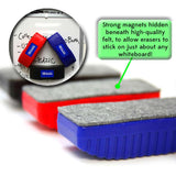 BAZIC Ergonomic Magnetic Whiteboard Eraser, pack of 24