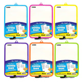 BAZIC 7.4" X 10.3" Double Sided Dry Erase Learning Board w/ Marker, pack of 24
