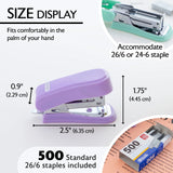 BAZIC Mini Pastel Color Standard (26/6) Stapler w/ 500 Ct. Staples, pack of 24