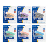 BAZIC Mini Pastel Color Standard (26/6) Stapler w/ 500 Ct. Staples, pack of 24
