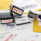 BAZIC Date Stamp and Ink Pad (Black Ink), pack of 24