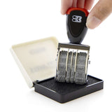 BAZIC Date Stamp and Ink Pad (Black Ink), pack of 24