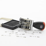 BAZIC Date Stamp and Ink Pad (Black Ink), pack of 24