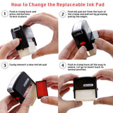 BAZIC Paid Self Inking Rubber Stamp (Red Ink), pack of 24