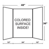 BAZIC 36" X 48" Assorted Color Tri-Fold Corrugated Presentation Board, Case Pack 24