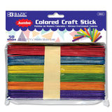 BAZIC Jumbo Colored Craft Stick (50/Pack), pack of 24