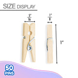 BAZIC Mini Natural Clothes Pin (50/Pack), pack of 24