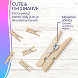 BAZIC Mini Natural Clothes Pin (50/Pack), pack of 24