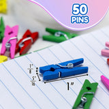 BAZIC Mini Colored Clothes Pin (50/Pack), pack of 24