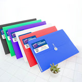 BAZIC 13-Pocket Letter Size Poly Expanding File, pack of 6