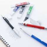 BAZIC 2.0 mm Drawing & Sketching Mechanical Pencil w/ Ceramic High-Quality HB 2B 4B 6B Lead, pack of 12