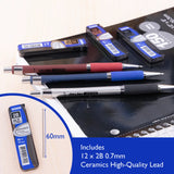BAZIC Metro 0.7 mm Mechanical Pencil w/ Ceramics High-Quality Lead, pack of 24