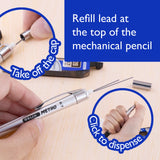 BAZIC Metro 0.7 mm Mechanical Pencil w/ Ceramics High-Quality Lead, pack of 24